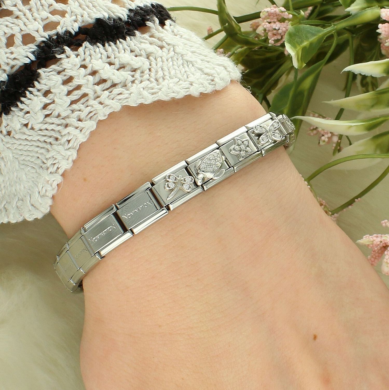 Nomination Link 925 zawieszka Motyl z białą cyrkonią 330304 35.jpg